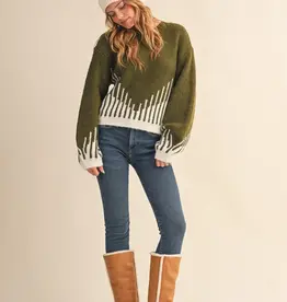 509 Broadway Long Balloon Sleeve Pullover Sweater