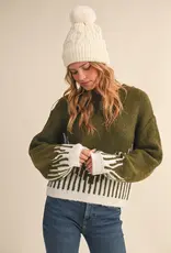 509 Broadway Long Balloon Sleeve Pullover Sweater