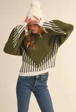 509 Broadway Long Balloon Sleeve Pullover Sweater