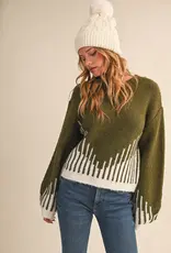 509 Broadway Long Balloon Sleeve Pullover Sweater