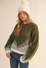 509 Broadway Long Balloon Sleeve Pullover Sweater