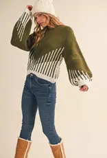 509 Broadway Long Balloon Sleeve Pullover Sweater