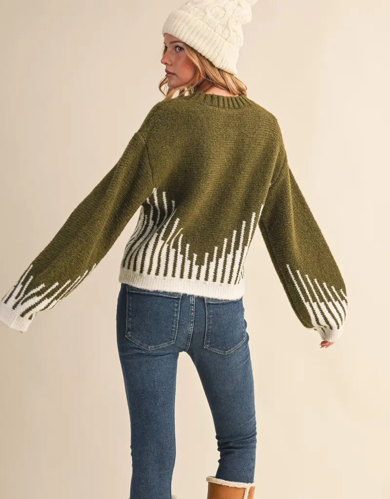 509 Broadway Long Balloon Sleeve Pullover Sweater