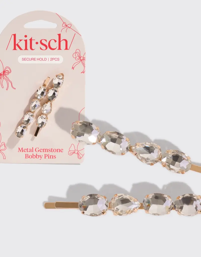 509 Broadway Holiday Gemstone Bobby Pins 2pc Set
