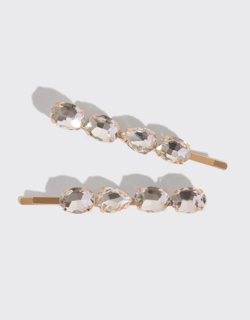 509 Broadway Holiday Gemstone Bobby Pins 2pc Set