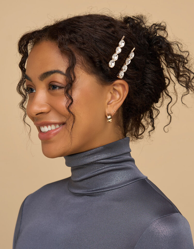 509 Broadway Holiday Gemstone Bobby Pins 2pc Set