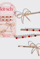 509 Broadway Holiday Gemstone and Bow Bobby Pins 4pc