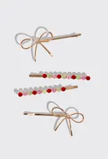 509 Broadway Holiday Gemstone and Bow Bobby Pins 4pc
