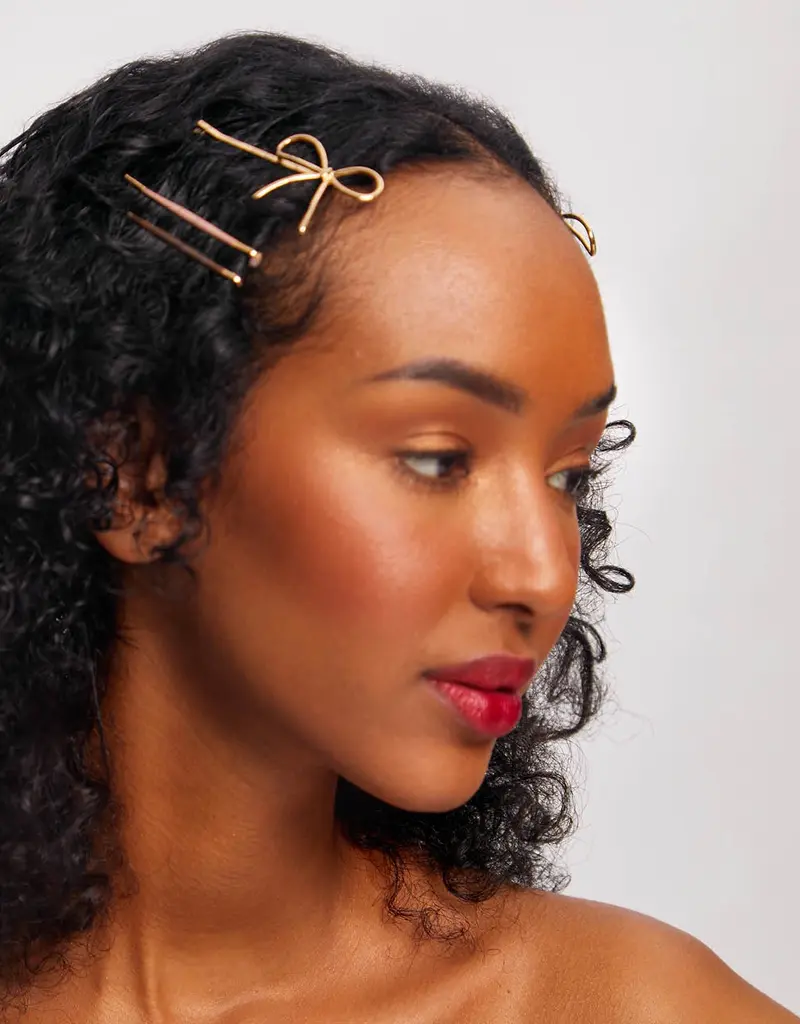 509 Broadway Metal Enamel Cloud & Bow Bobby Pins 8pc Set