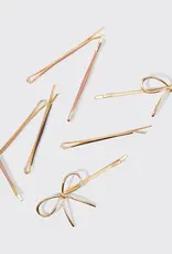 509 Broadway Metal Enamel Cloud & Bow Bobby Pins 8pc Set