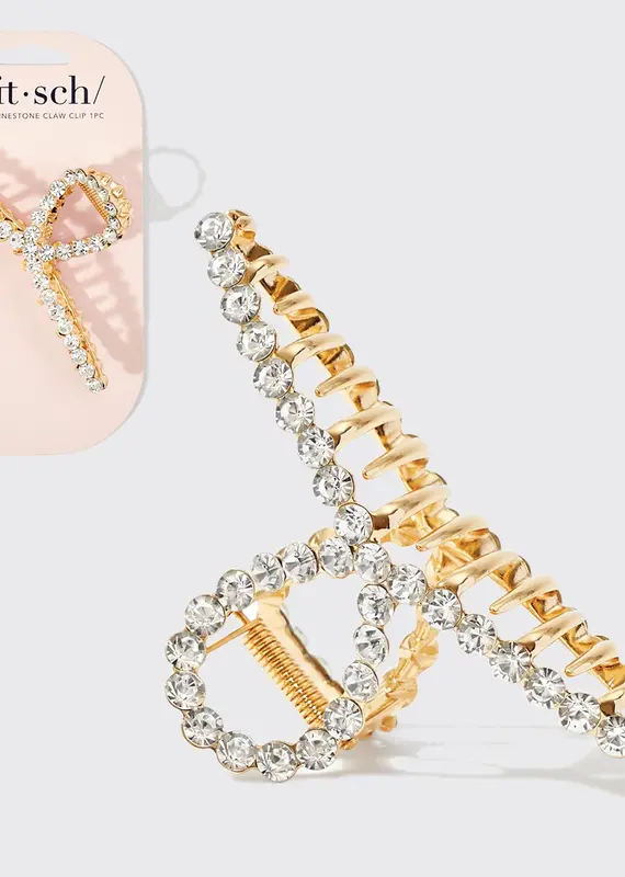 509 Broadway Metal Rhinestone Loop Claw Clip