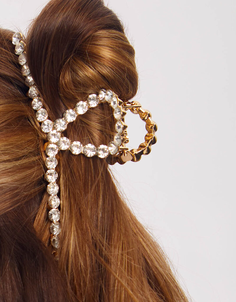 509 Broadway Metal Rhinestone Loop Claw Clip