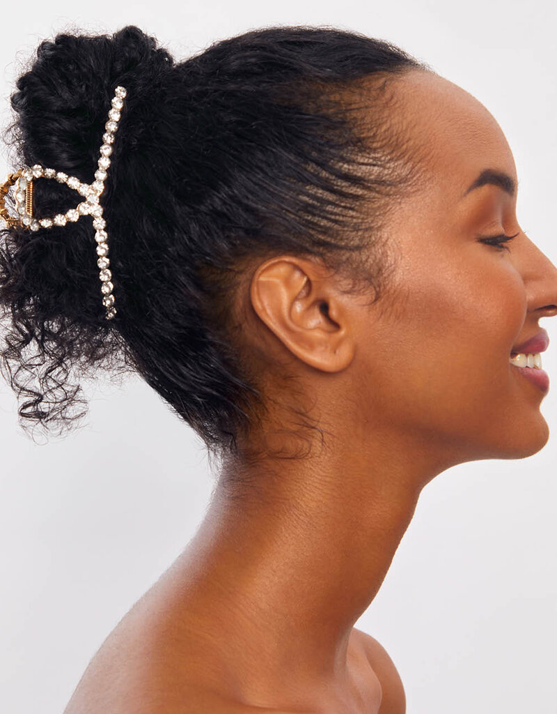 509 Broadway Metal Rhinestone Loop Claw Clip