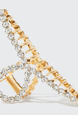 509 Broadway Metal Rhinestone Loop Claw Clip