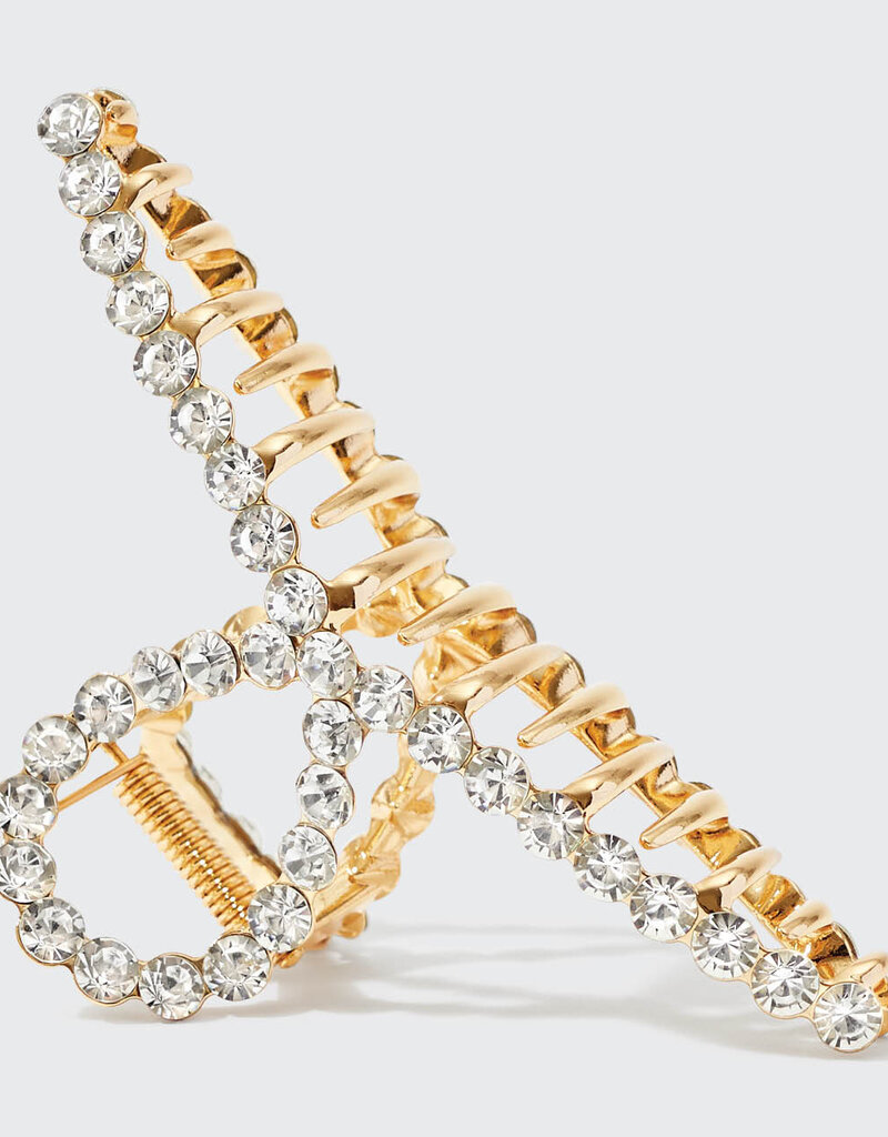 509 Broadway Metal Rhinestone Loop Claw Clip