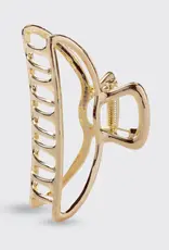 509 Broadway Open Shape Claw Clip - Gold