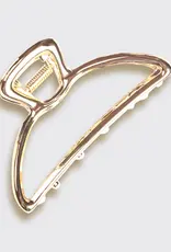 509 Broadway Open Shape Claw Clip - Gold