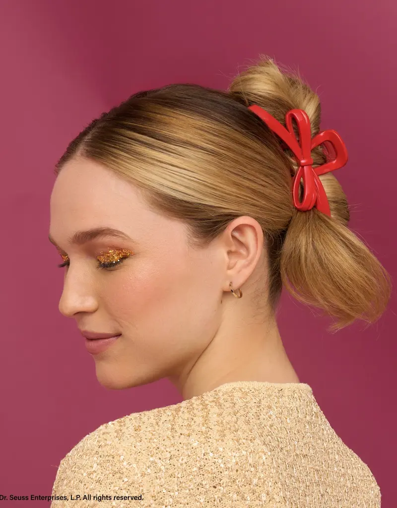 509 Broadway The Grinch X Kitsch Red Bow Claw Clip
