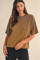 509 Broadway Holiday Metallic Dolman Top