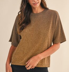 509 Broadway Holiday Metallic Dolman Top