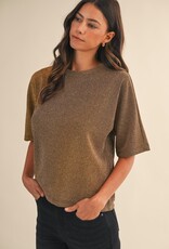 509 Broadway Holiday Metallic Dolman Top