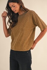 509 Broadway Holiday Metallic Dolman Top