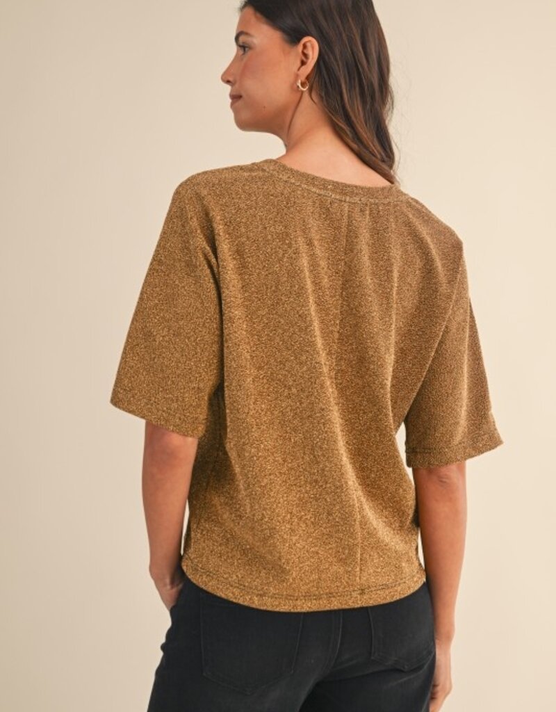 509 Broadway Holiday Metallic Dolman Top