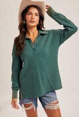 509 Broadway Washed Thermal Oversize Top