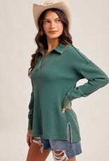 509 Broadway Washed Thermal Oversize Top