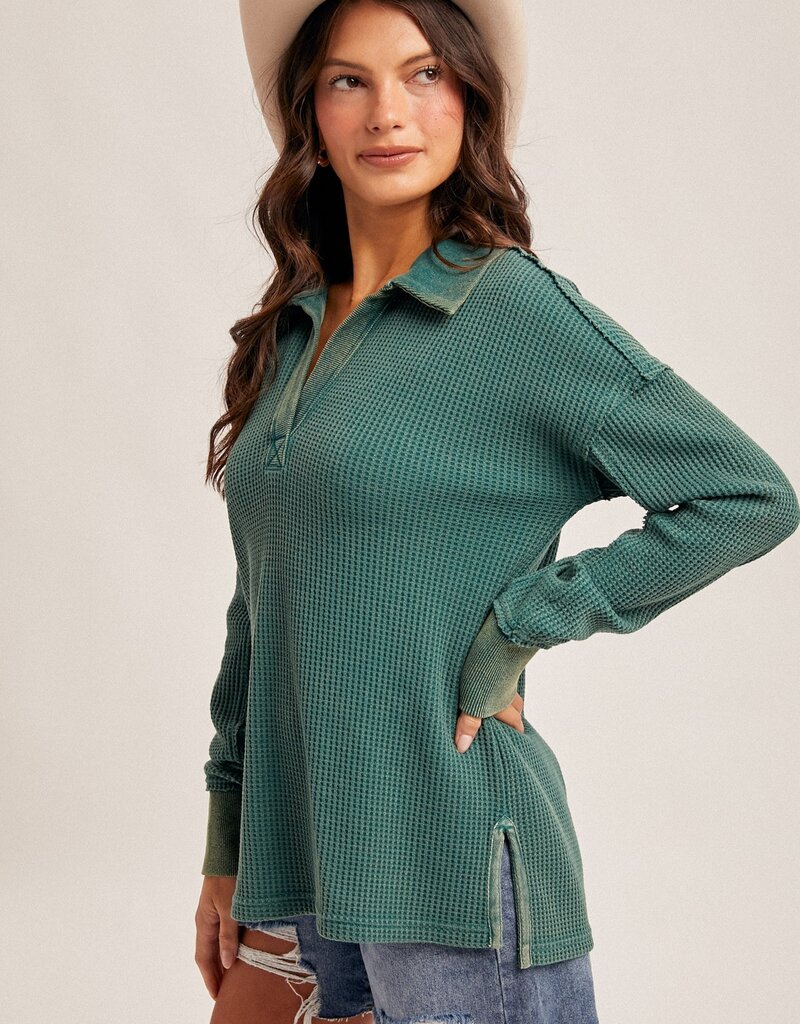 509 Broadway Washed Thermal Oversize Top