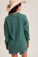 509 Broadway Washed Thermal Oversize Top