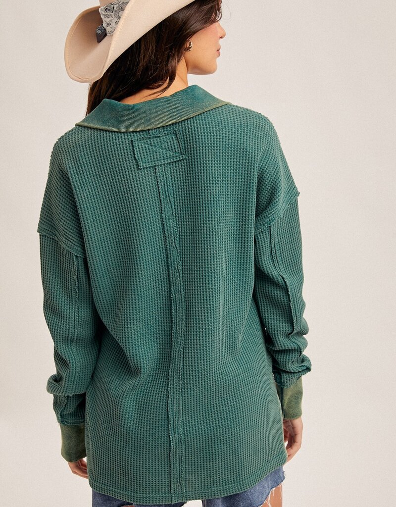 509 Broadway Washed Thermal Oversize Top