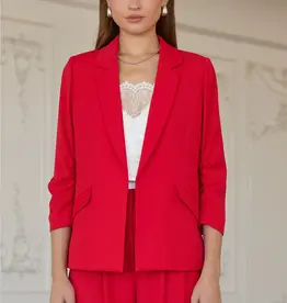 509 Broadway Recycled Shirred Sleeve Blazer