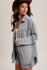 509 Broadway Knit Denim Shacket