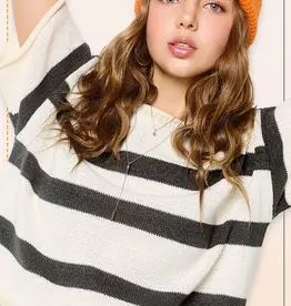 509 Broadway Stripe Lightweight Sweater Top