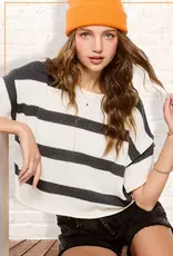 509 Broadway Stripe Lightweight Sweater Top