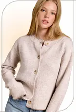 509 Broadway Fuzzy Cardigan Button Down