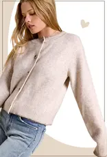 509 Broadway Fuzzy Cardigan Button Down