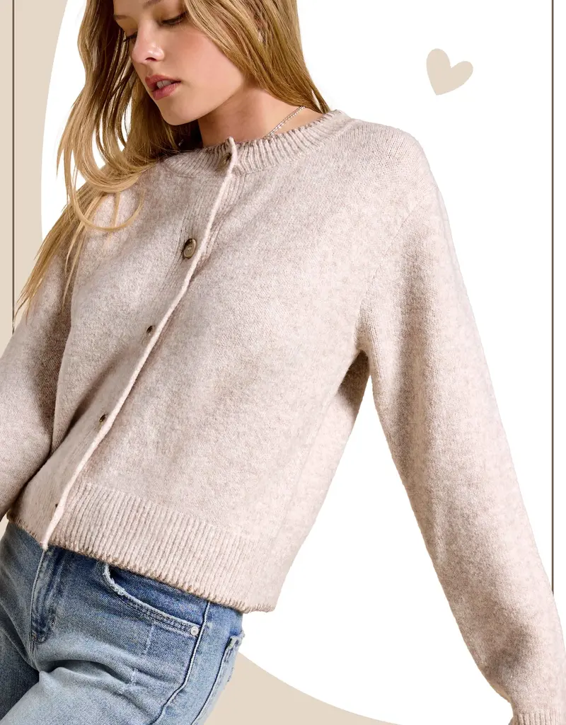 509 Broadway Fuzzy Cardigan Button Down