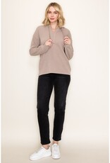 509 Broadway Solid Textured Hoodie Pullover