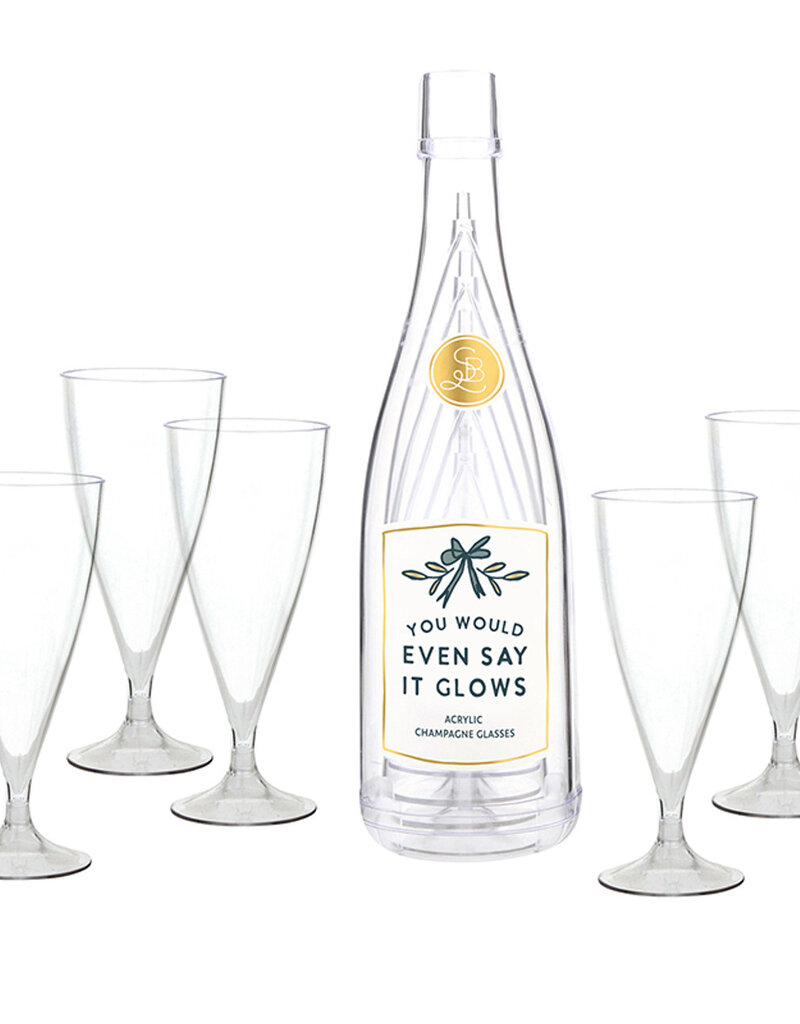 509 Broadway Acrylic Champagne Glass Set