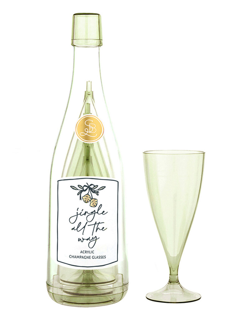 509 Broadway Acrylic Champagne Glass Set