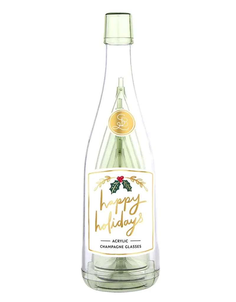 509 Broadway Acrylic Champagne Glass Set