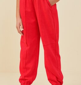 509 Broadway Girls Washed Knit Joggers