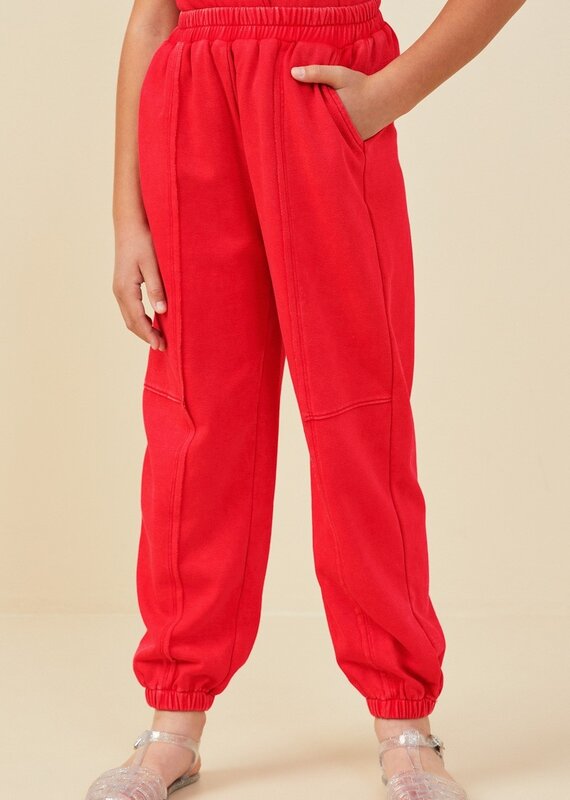 509 Broadway Girls Washed Knit Joggers