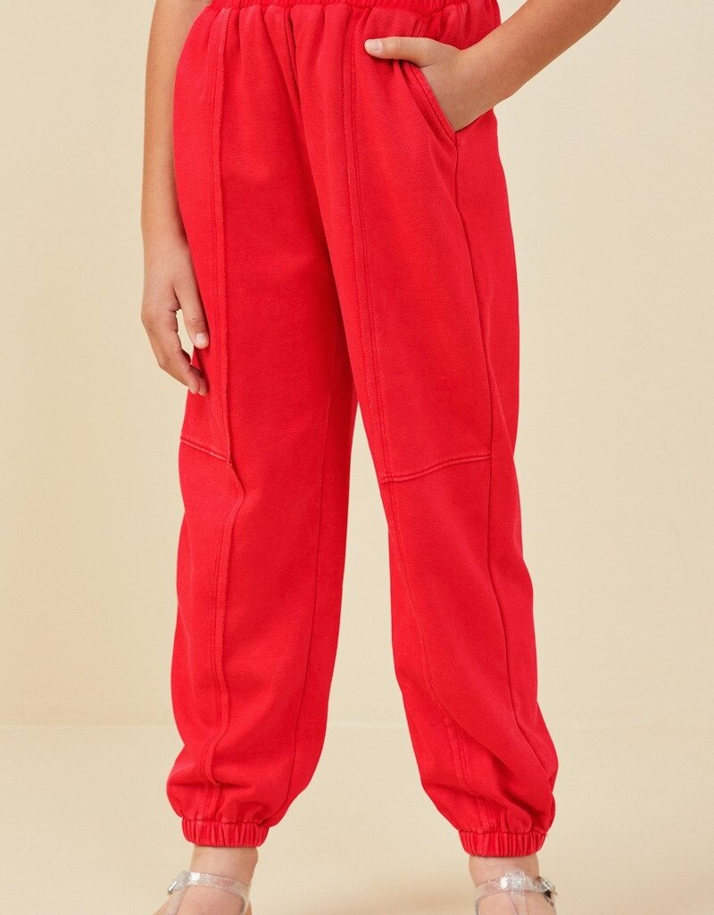 509 Broadway Girls Washed Knit Joggers