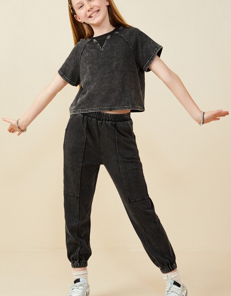 509 Broadway Girls Washed Knit Joggers