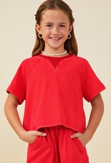 509 Broadway Girls Washed S/S Top