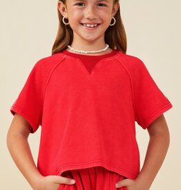 509 Broadway Girls Washed S/S Top