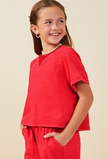 509 Broadway Girls Washed S/S Top